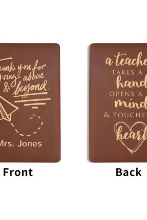 Custom 2 Sides Print PU Black and Brown Notebook