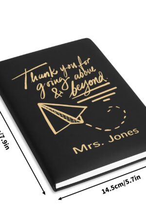 Custom 2 Sides Print PU Black and Brown Notebook