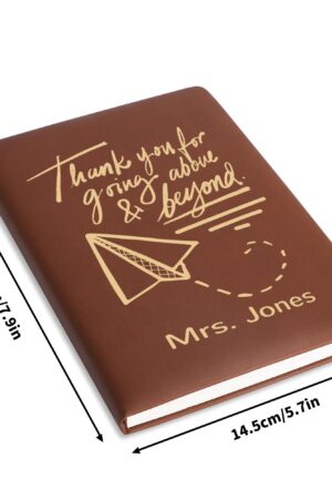 Custom 2 Sides Print PU Black and Brown Notebook