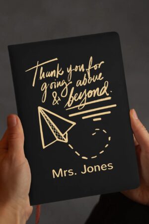 Custom 2 Sides Print PU Black and Brown Notebook