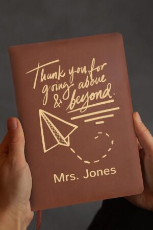 Custom 2 Sides Print PU Black and Brown Notebook