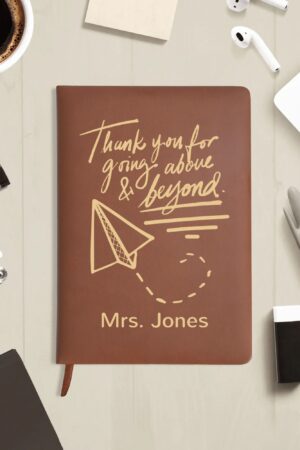 Custom 2 Sides Print PU Black and Brown Notebook