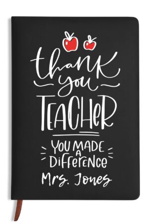 Custom 2 Sides Print PU Black and Brown Notebook