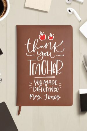 Custom 2 Sides Print PU Black and Brown Notebook