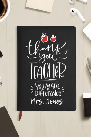 Custom 2 Sides Print PU Black and Brown Notebook