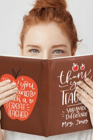 Custom 2 Sides Print PU Black and Brown Notebook