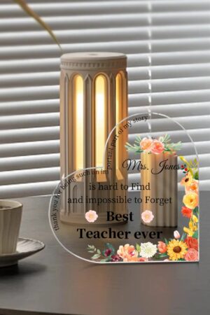 Heart Shaped Christmas Acrylic Keepsake Ornament Personalized Gift