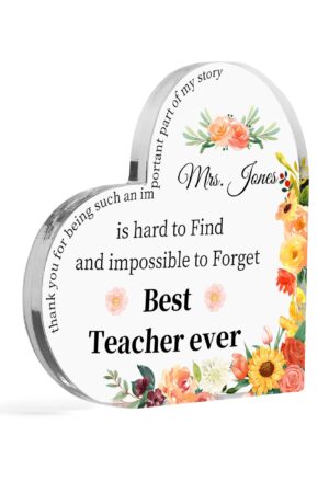 Heart Shaped Christmas Acrylic Keepsake Ornament Personalized Gift