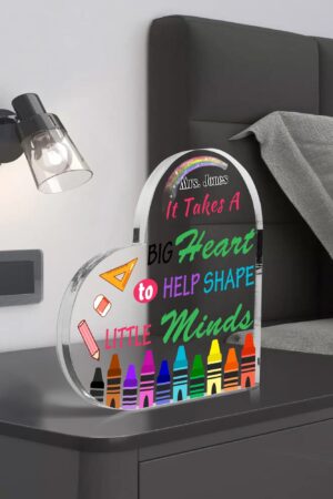 Heart Shaped Christmas Acrylic Keepsake Ornament Personalized Gift