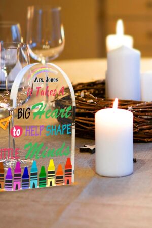 Heart Shaped Christmas Acrylic Keepsake Ornament Personalized Gift