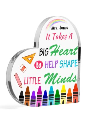 Heart Shaped Christmas Acrylic Keepsake Ornament Personalized Gift