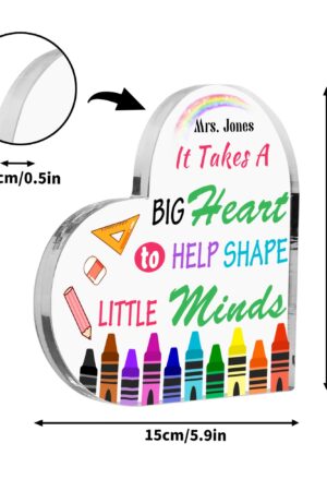 Heart Shaped Christmas Acrylic Keepsake Ornament Personalized Gift