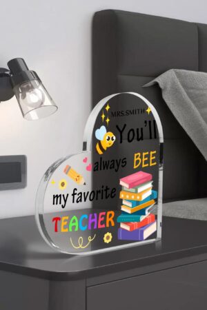 Heart Shaped Christmas Acrylic Keepsake Ornament Personalized Gift