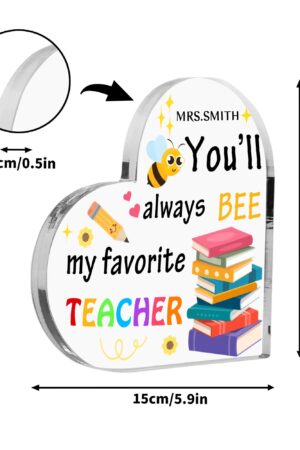 Heart Shaped Christmas Acrylic Keepsake Ornament Personalized Gift