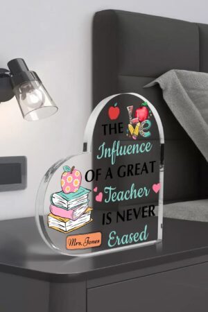 Heart Shaped Christmas Acrylic Keepsake Ornament Personalized Gift