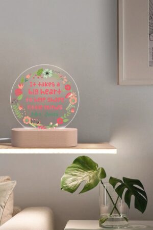 Personalised Name Acrylic Round Lamp Night Light Home Decor