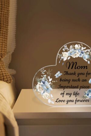 Heart Shaped Christmas Acrylic Keepsake Ornament Personalized Gift