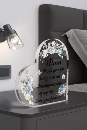 Heart Shaped Christmas Acrylic Keepsake Ornament Personalized Gift