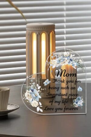 Heart Shaped Christmas Acrylic Keepsake Ornament Personalized Gift