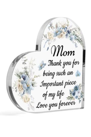 Heart Shaped Christmas Acrylic Keepsake Ornament Personalized Gift