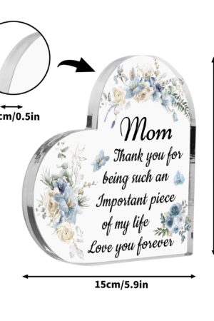 Heart Shaped Christmas Acrylic Keepsake Ornament Personalized Gift