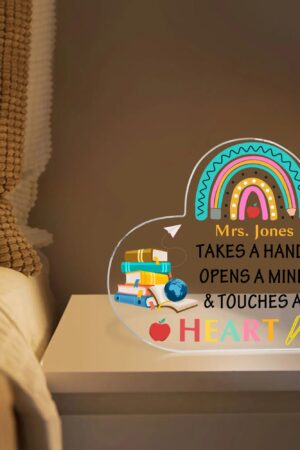 Heart Shaped Christmas Acrylic Keepsake Ornament Personalized Gift