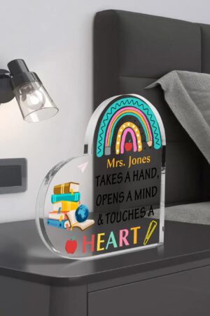 Heart Shaped Christmas Acrylic Keepsake Ornament Personalized Gift