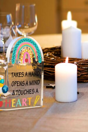 Heart Shaped Christmas Acrylic Keepsake Ornament Personalized Gift