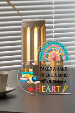 Heart Shaped Christmas Acrylic Keepsake Ornament Personalized Gift