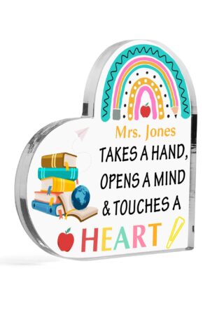 Heart Shaped Christmas Acrylic Keepsake Ornament Personalized Gift