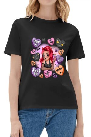 Women's Cotton Front & Back Printing T Shirt