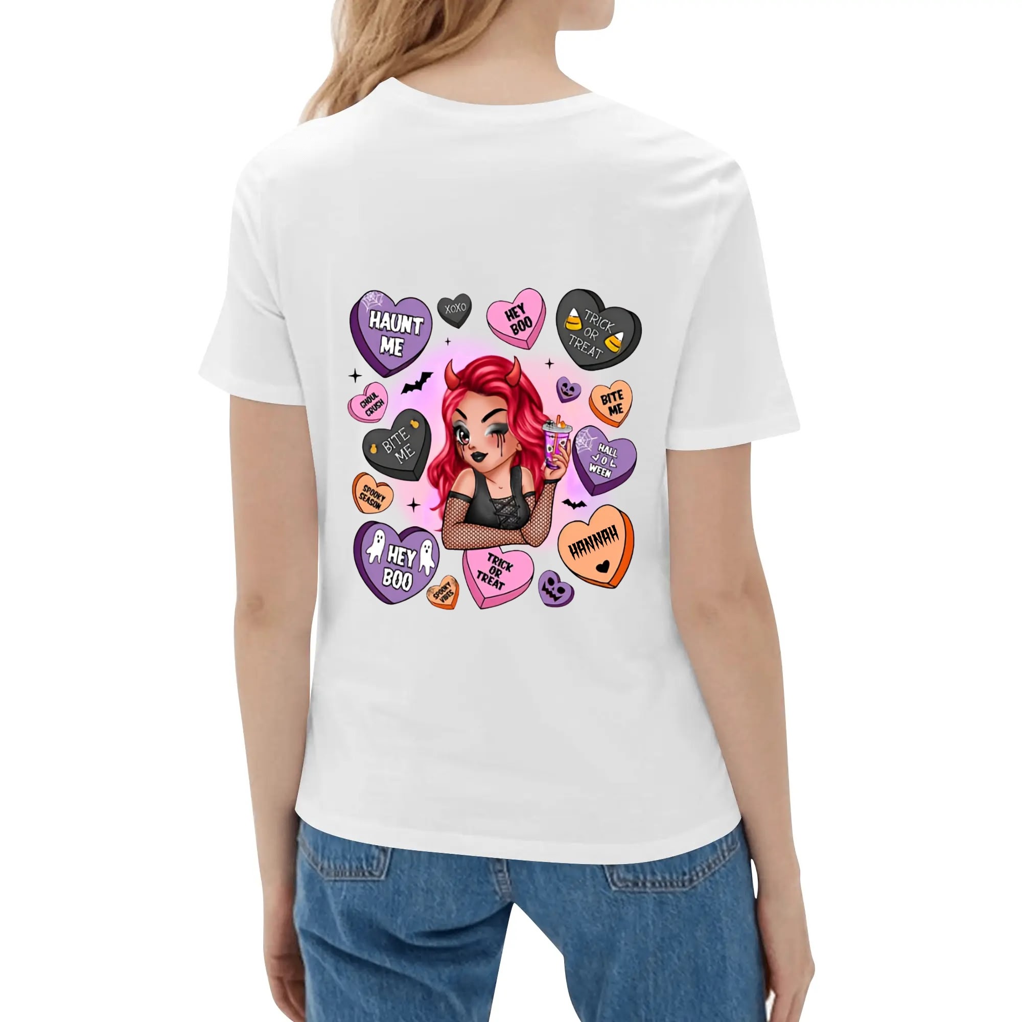 Women's Cotton Front & Back Printing T Shirt - Image 10