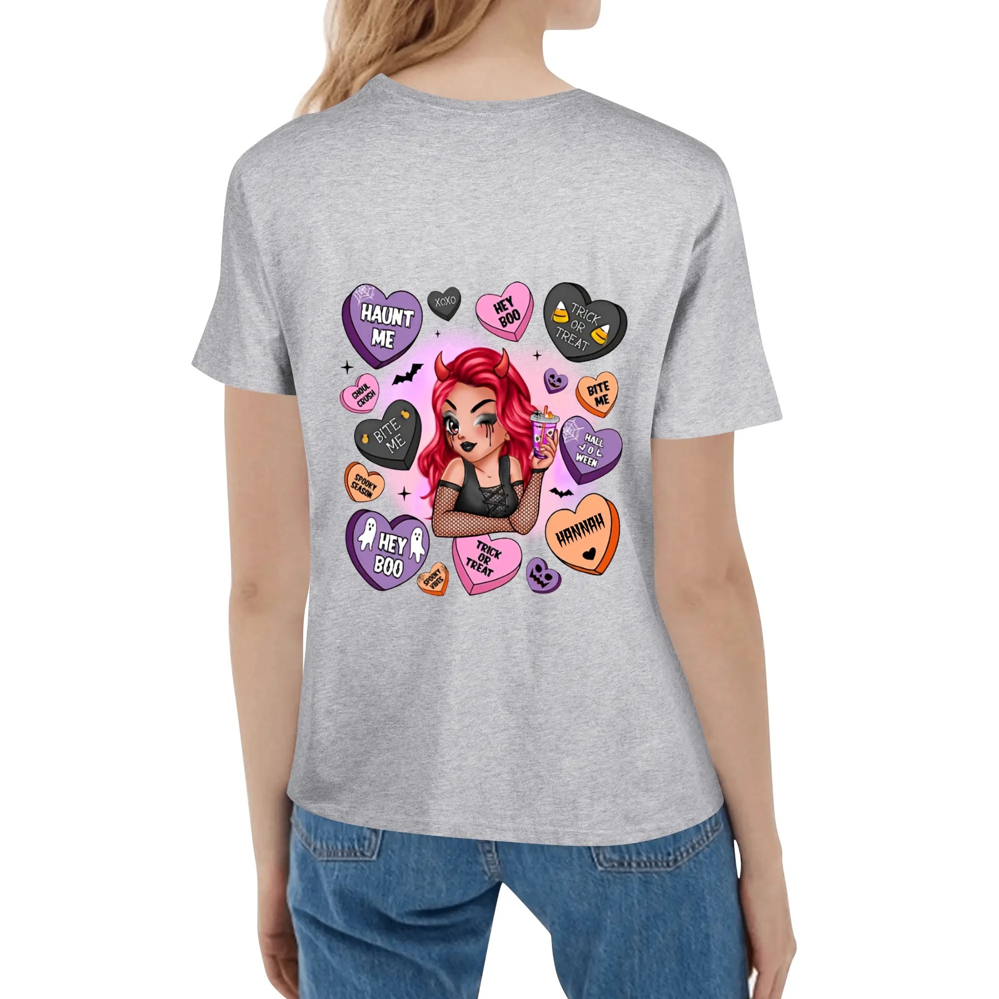 Women's Cotton Front & Back Printing T Shirt - Image 17