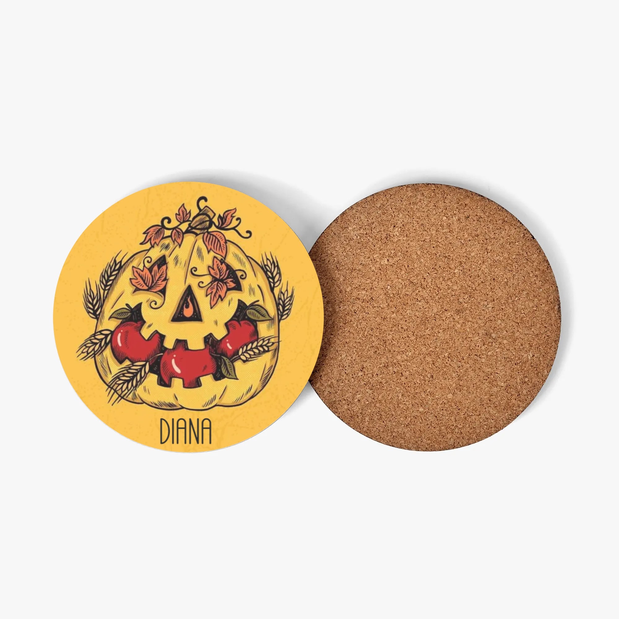 1 Design Round Wood Coaster 4 Pcs - Image 2