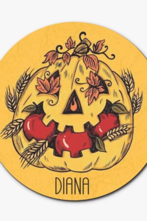 1 Design Round Wood Coaster 4 Pcs