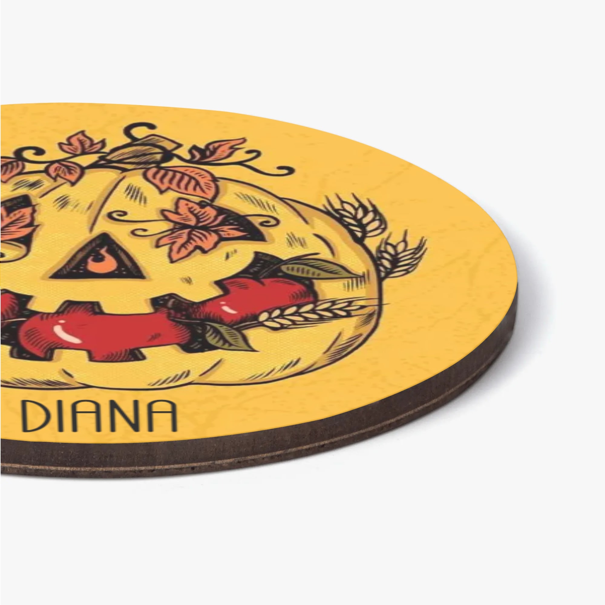 1 Design Round Wood Coaster 4 Pcs - Image 4