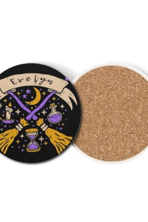 1 Design Round Ceramic Coasters 4 Pcs