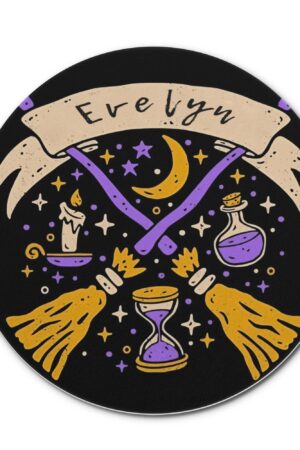 1 Design Round Ceramic Coasters 4 Pcs