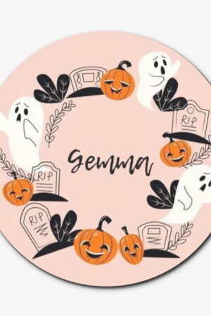 1 Design Round Wood Coaster 4 Pcs