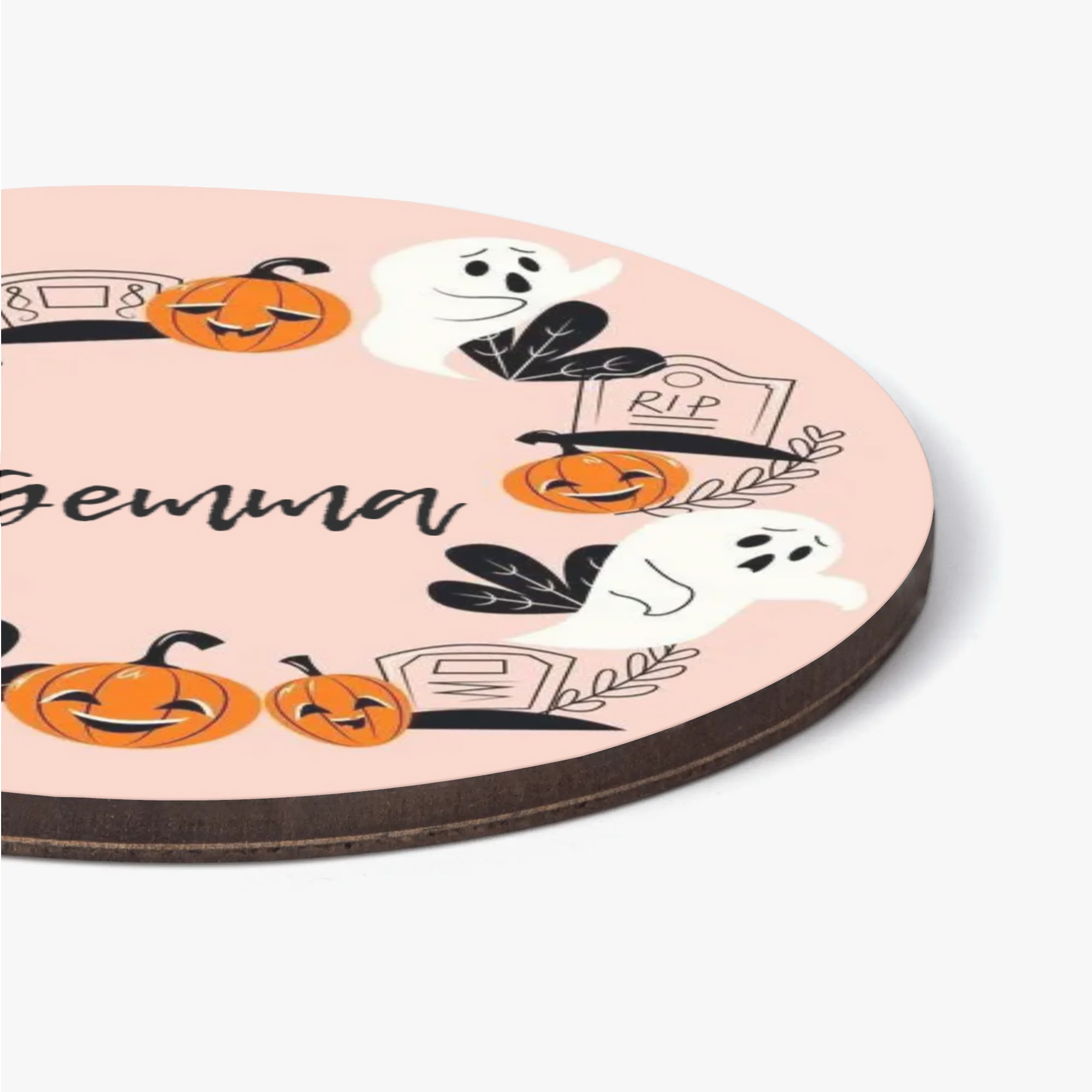 1 Design Round Wood Coaster 4 Pcs - Image 4