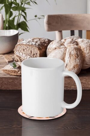 1 Design Round Wood Coaster 4 Pcs