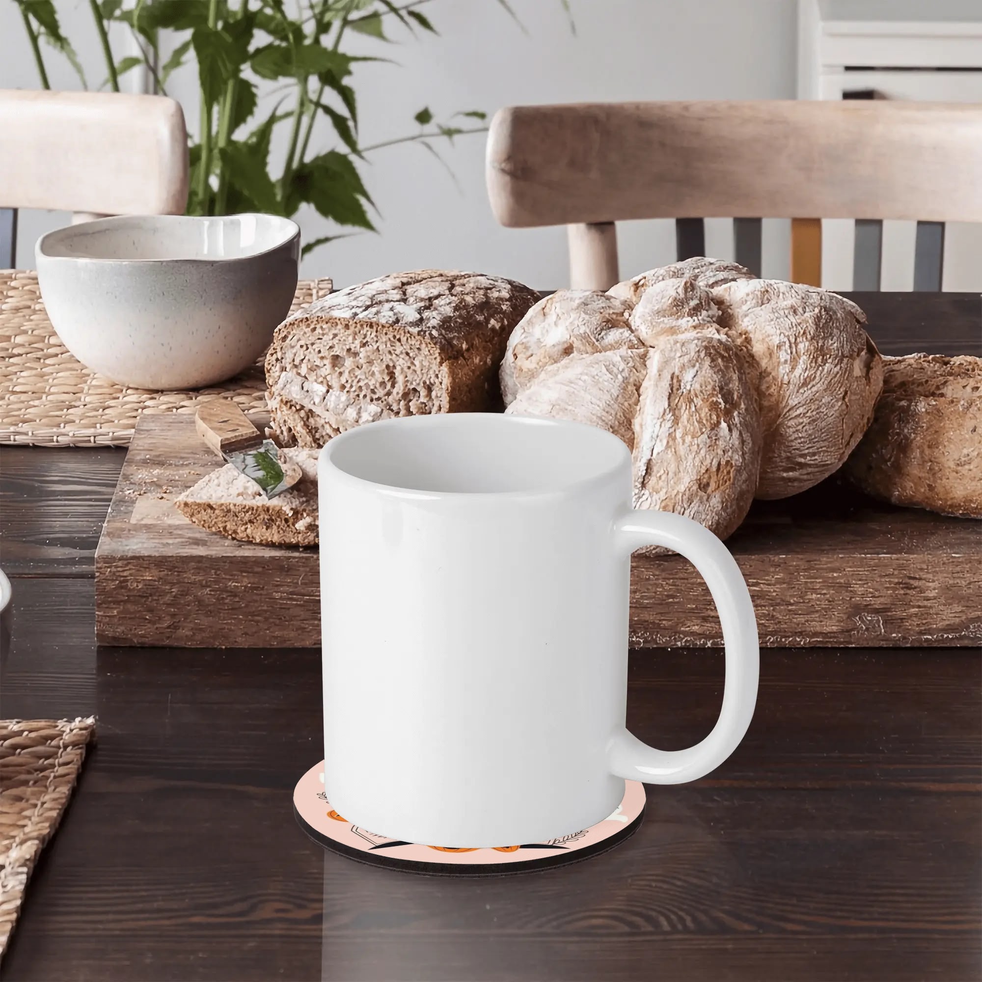 1 Design Round Wood Coaster 4 Pcs - Image 5