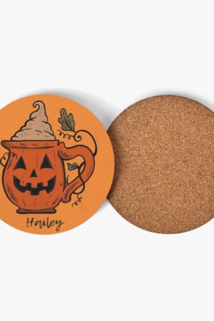 1 Design Round Wood Coaster 4 Pcs