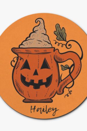 1 Design Round Wood Coaster 4 Pcs