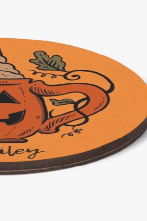 1 Design Round Wood Coaster 4 Pcs