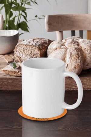 1 Design Round Wood Coaster 4 Pcs