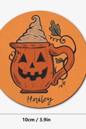 1 Design Round Wood Coaster 4 Pcs