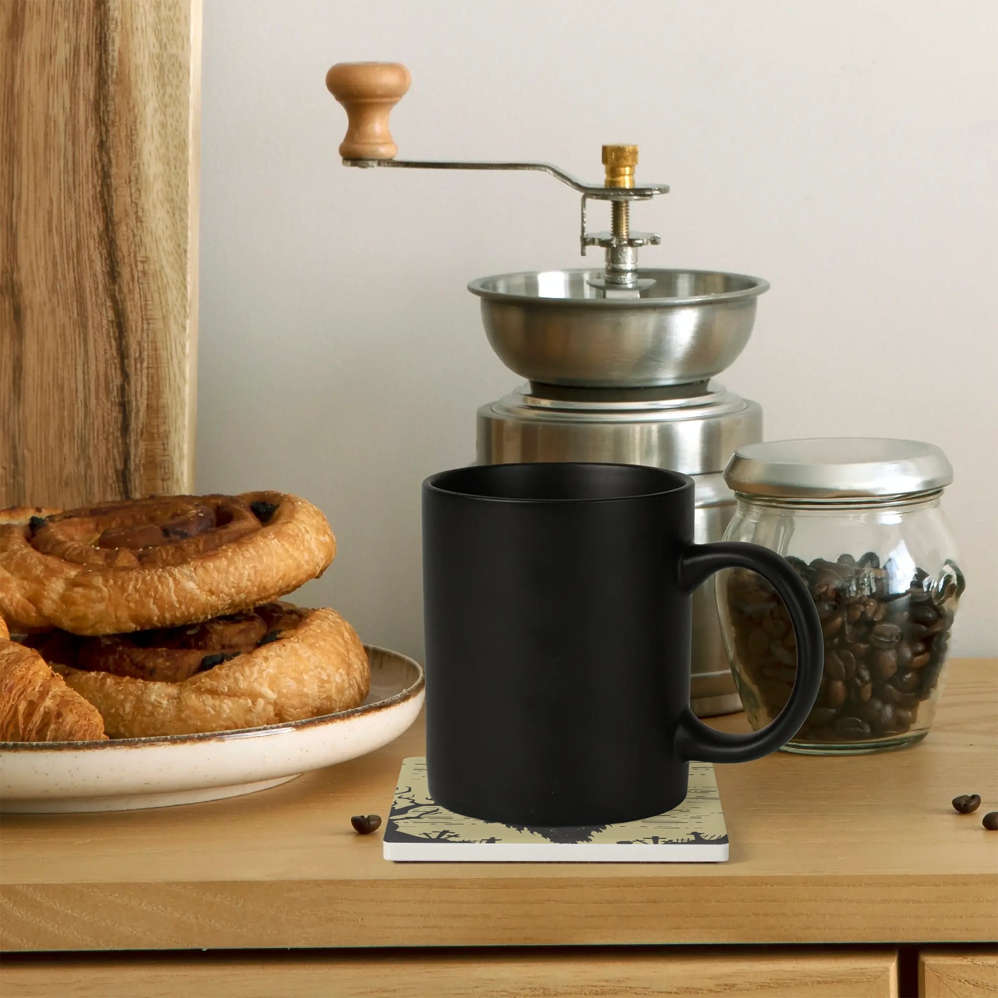 1 Design Square Ceramic Coasters 4 Pcs - Image 4