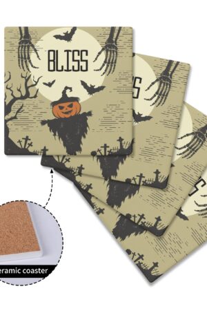 1 Design Square Ceramic Coasters 4 Pcs