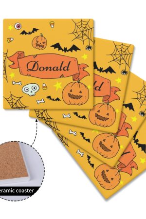 1 Design Square Ceramic Coasters 4 Pcs